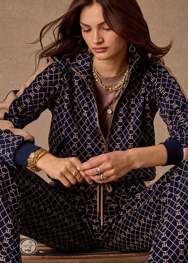 The Upside - Ezra Monogram Morgan Quarter Zip - Kalifornia Jean Bar