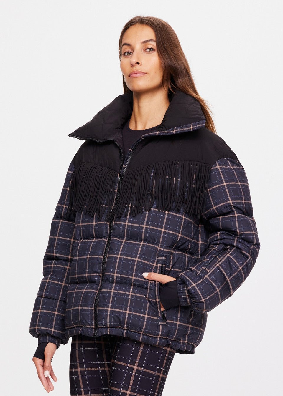 The Upside - Fox Puffer Jacket Check - Kalifornia Jean Bar The Upside - Fox Puffer Jacket Check