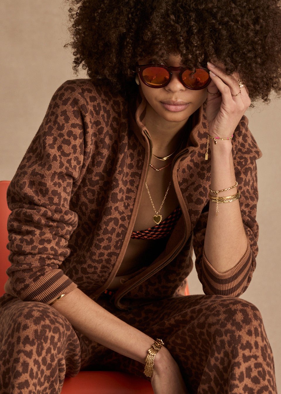 The Upside - Leopard Malawi Margot Knit - Kalifornia Jean Bar