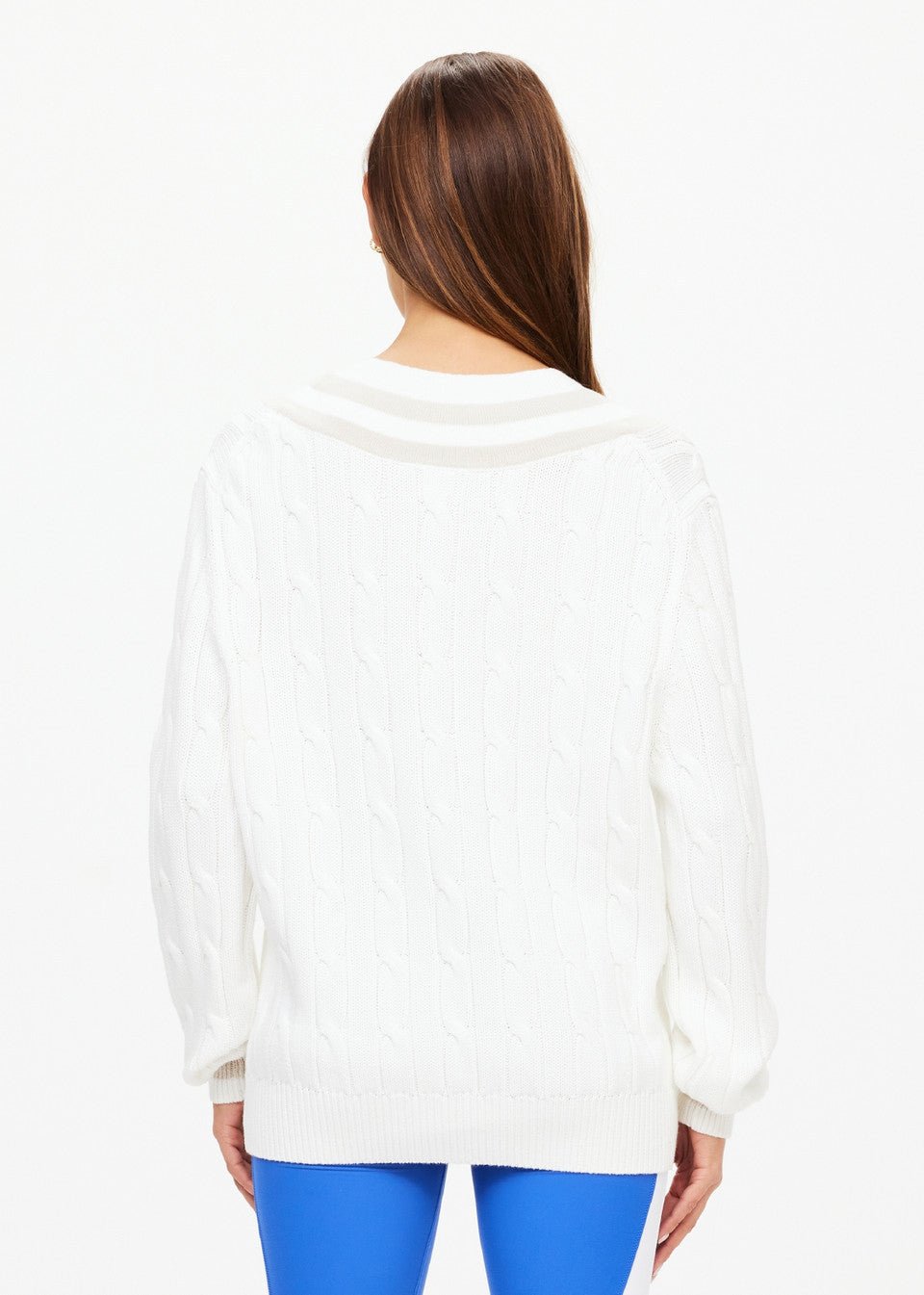 The Upside - Louie Knitted Sweater in Off White - Kalifornia Jean Bar