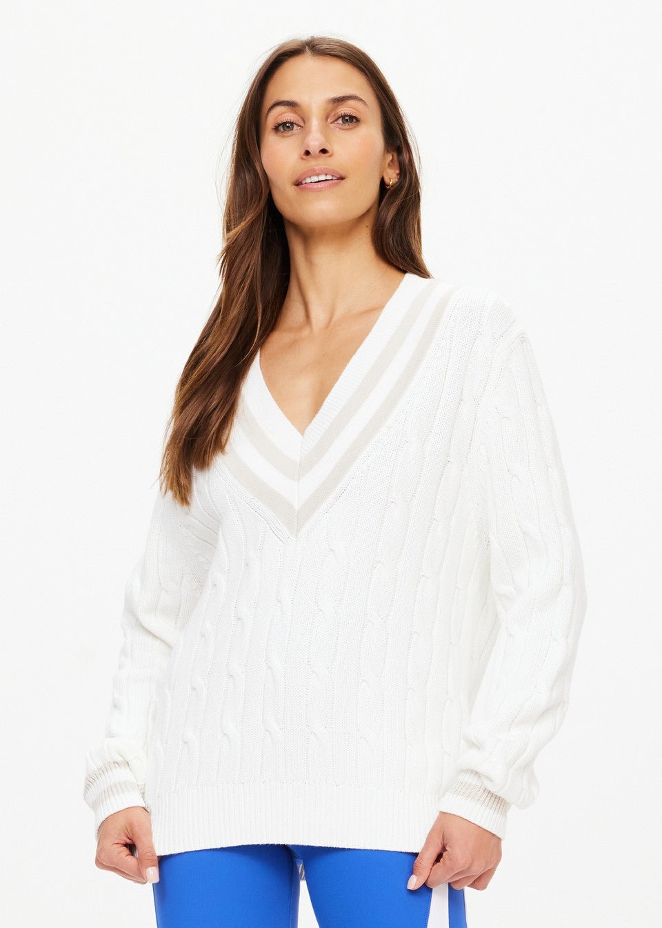 The Upside - Louie Knitted Sweater in Off White - Kalifornia Jean Bar