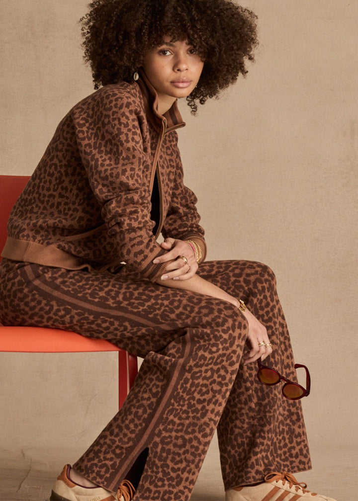 The Upside - Malawi Tia Knit Pant Leopard Freya - Kalifornia Jean Bar