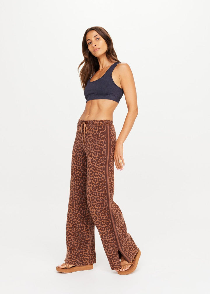 The Upside - Malawi Tia Knit Pant Leopard Freya - Kalifornia Jean Bar