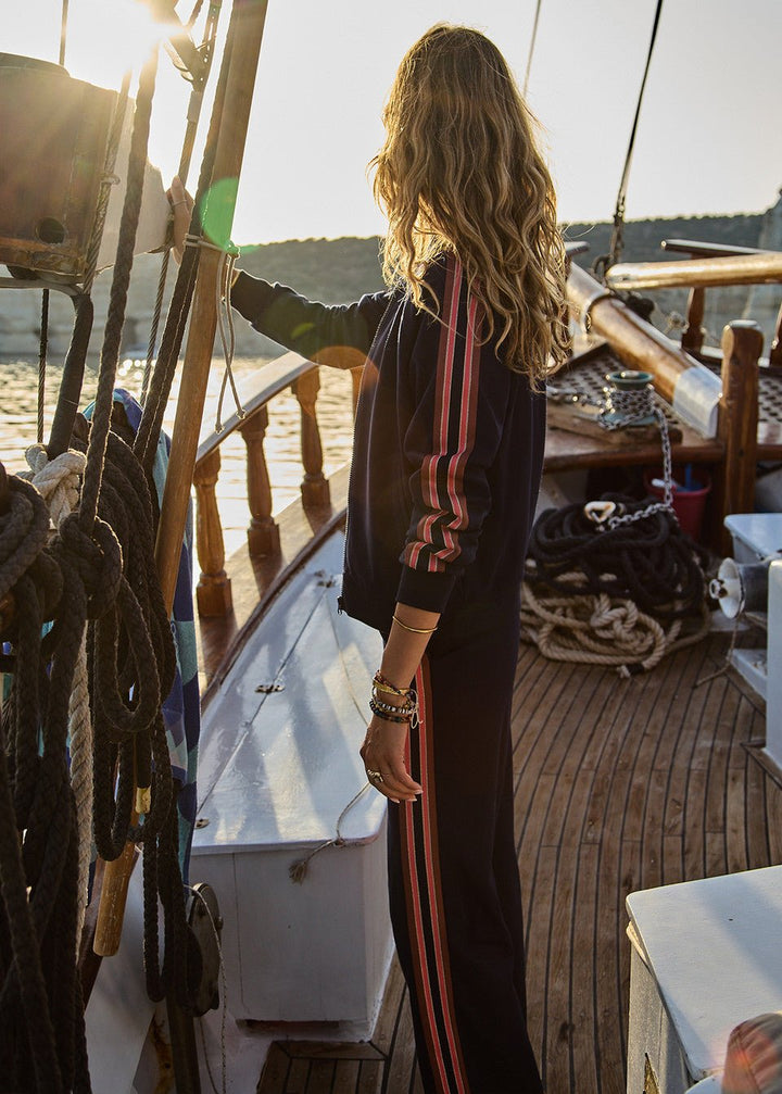 The Upside - Navy Ananda Pari Zip Jacket - Kalifornia Jean Bar