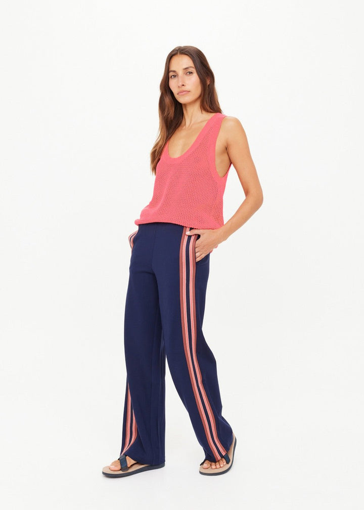 The Upside - Navy Ananda Wide Leg Cody Pant - Kalifornia Jean Bar