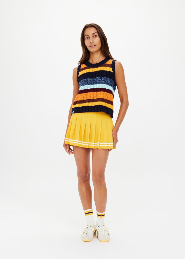 The Upside - Nelson Knit Crop Vest in Stripe - Kalifornia Jean Bar