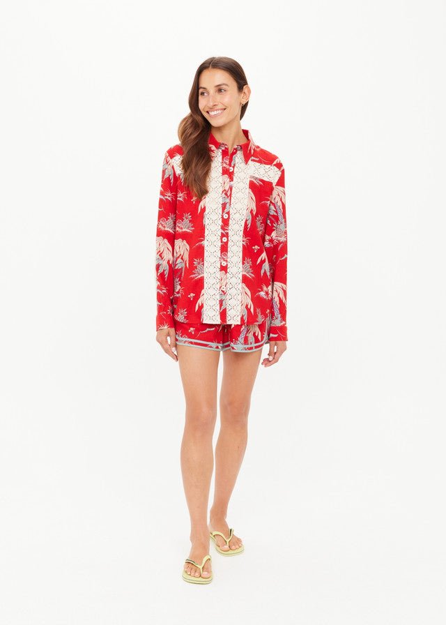 The Upside - Palma Bobbi Collared Shirt in Holiday - Kalifornia Jean Bar