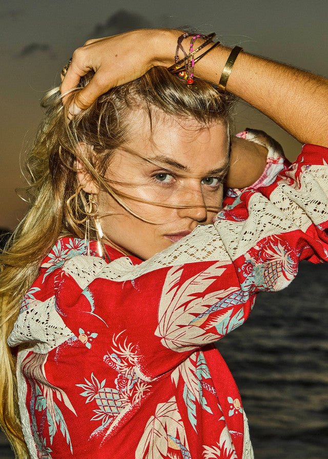 The Upside - Palma Bobbi Collared Shirt in Holiday - Kalifornia Jean Bar