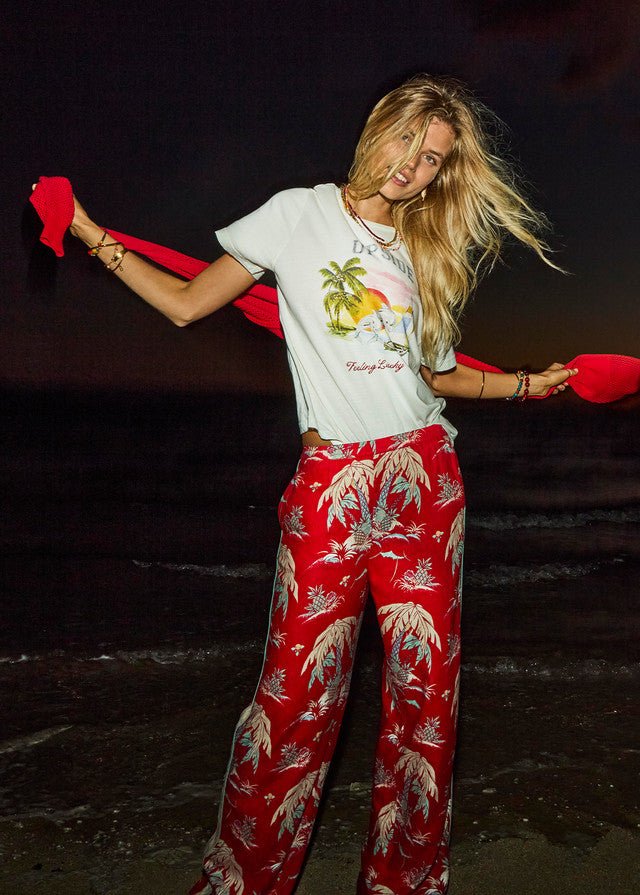 The Upside - Palma Sierra Wide Leg Pant in Holiday - Kalifornia Jean Bar