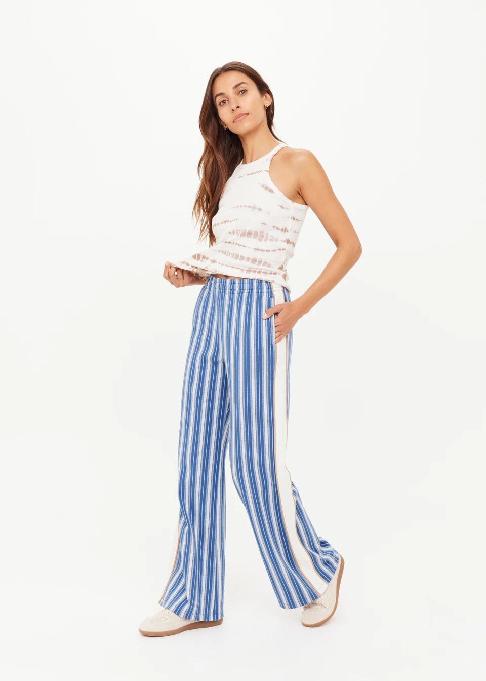 The Upside - Palmas Marine Wide Leg Pant In Denim - Kalifornia Jean Bar