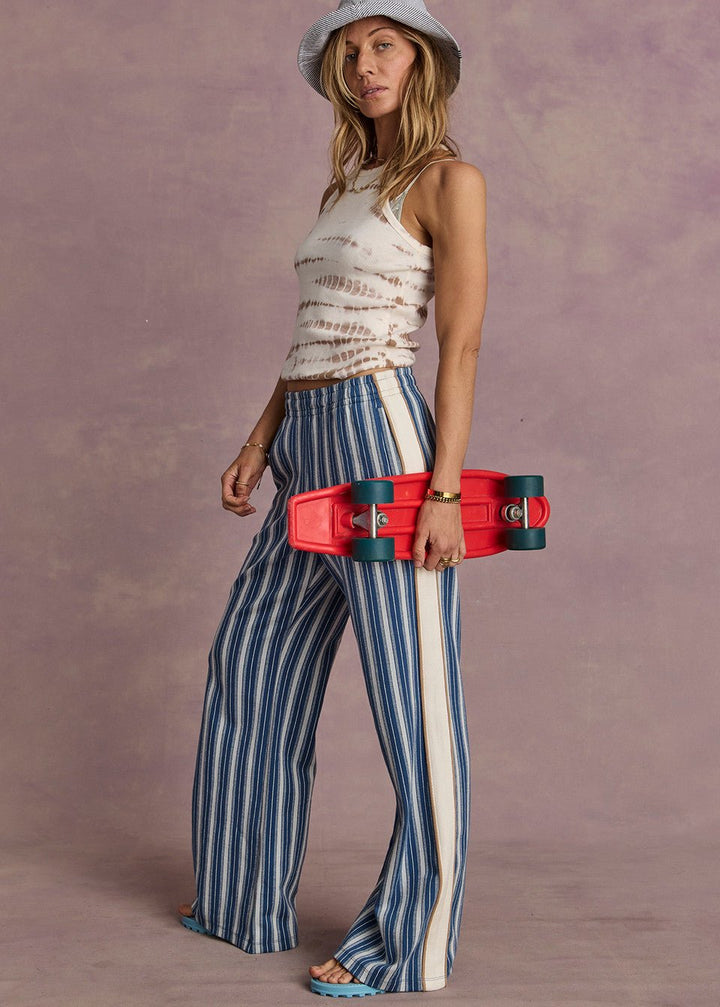 The Upside - Palmas Marine Wide Leg Pant In Denim - Kalifornia Jean Bar
