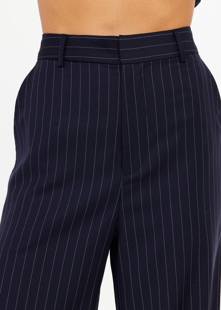 The Upside - Pinstripe Wool Mira Wide leg Pant - Kalifornia Jean Bar