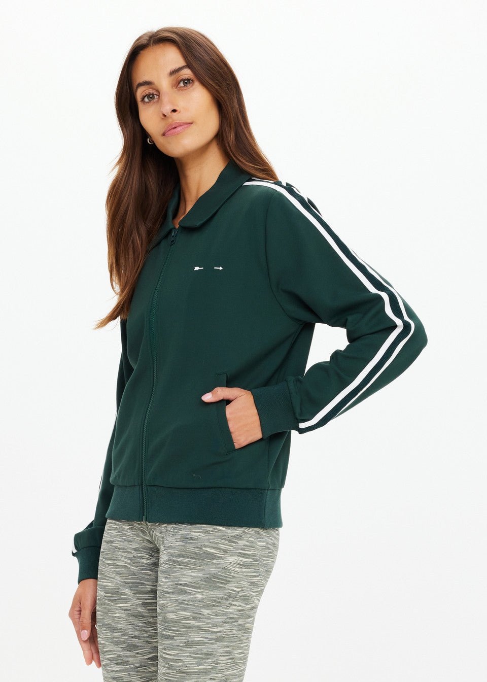 The Upside - Racing Green Cobra Pari Zip Jacket - Kalifornia Jean Bar