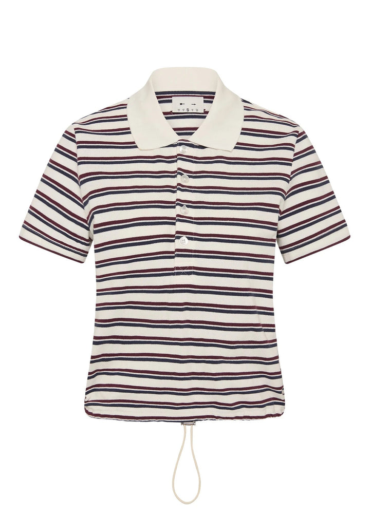 The Upside - Sophie Striped Cropped Polo - Kalifornia Jean Bar
