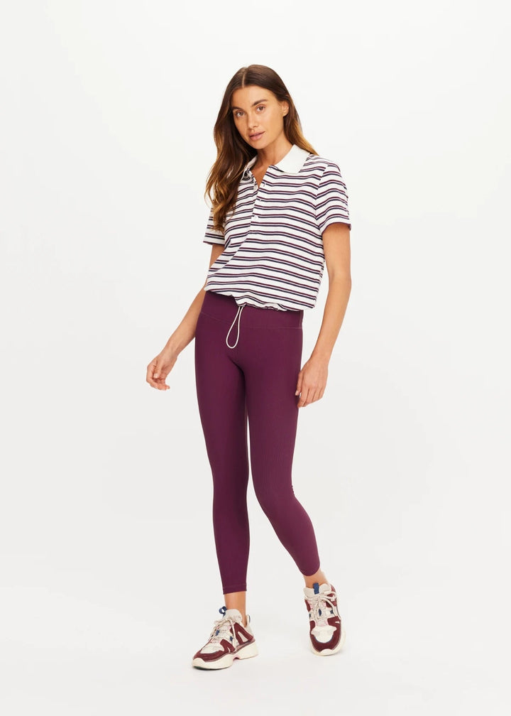 The Upside - Sophie Striped Cropped Polo - Kalifornia Jean Bar