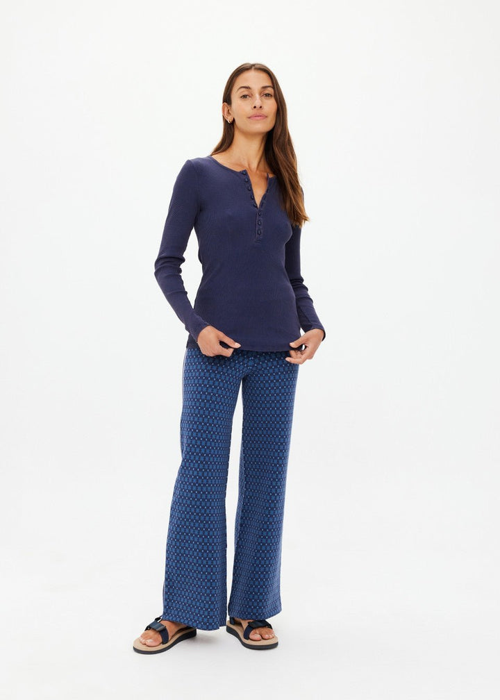 The Upside - Washed Denim Ness Ribbed Long Sleeve - Kalifornia Jean Bar