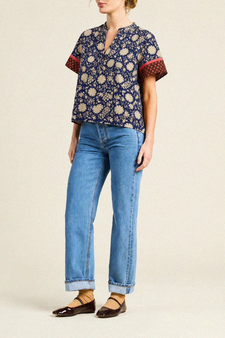 Trovata - Alana Blouse in Shadowfield - Kalifornia Jean Bar