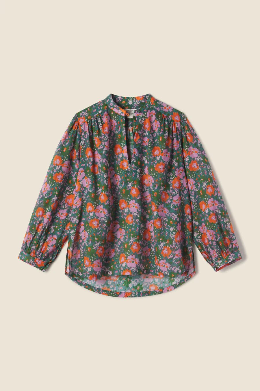 Trovata - Bailey Blouse in Camellia Shrub - Kalifornia Jean Bar