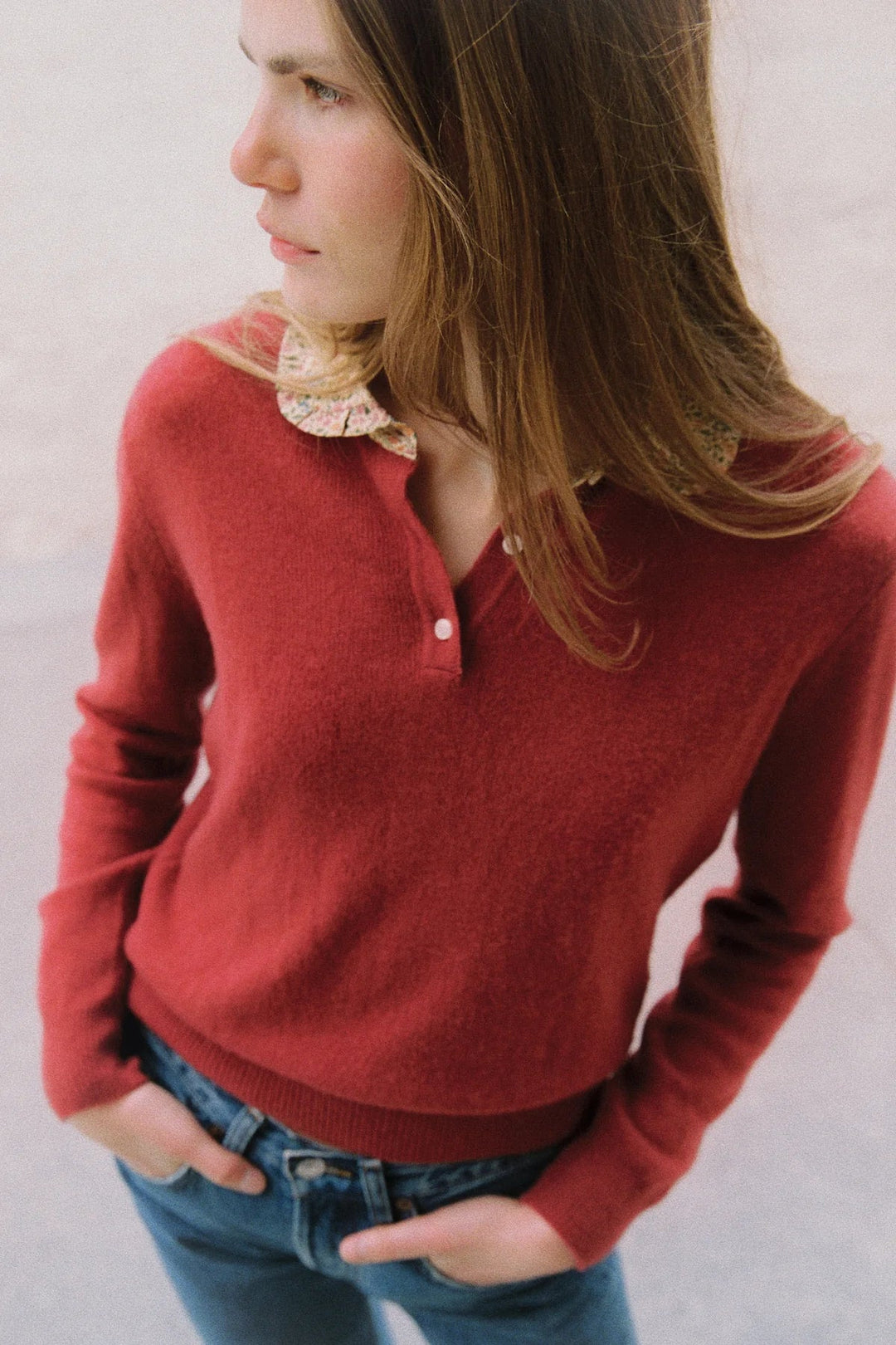 Trovata - Clementine Sweater Pink/Red - Kalifornia Jean Bar
