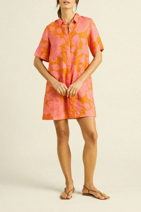 Trovata - Dana Dress in Amberglow - Kalifornia Jean Bar
