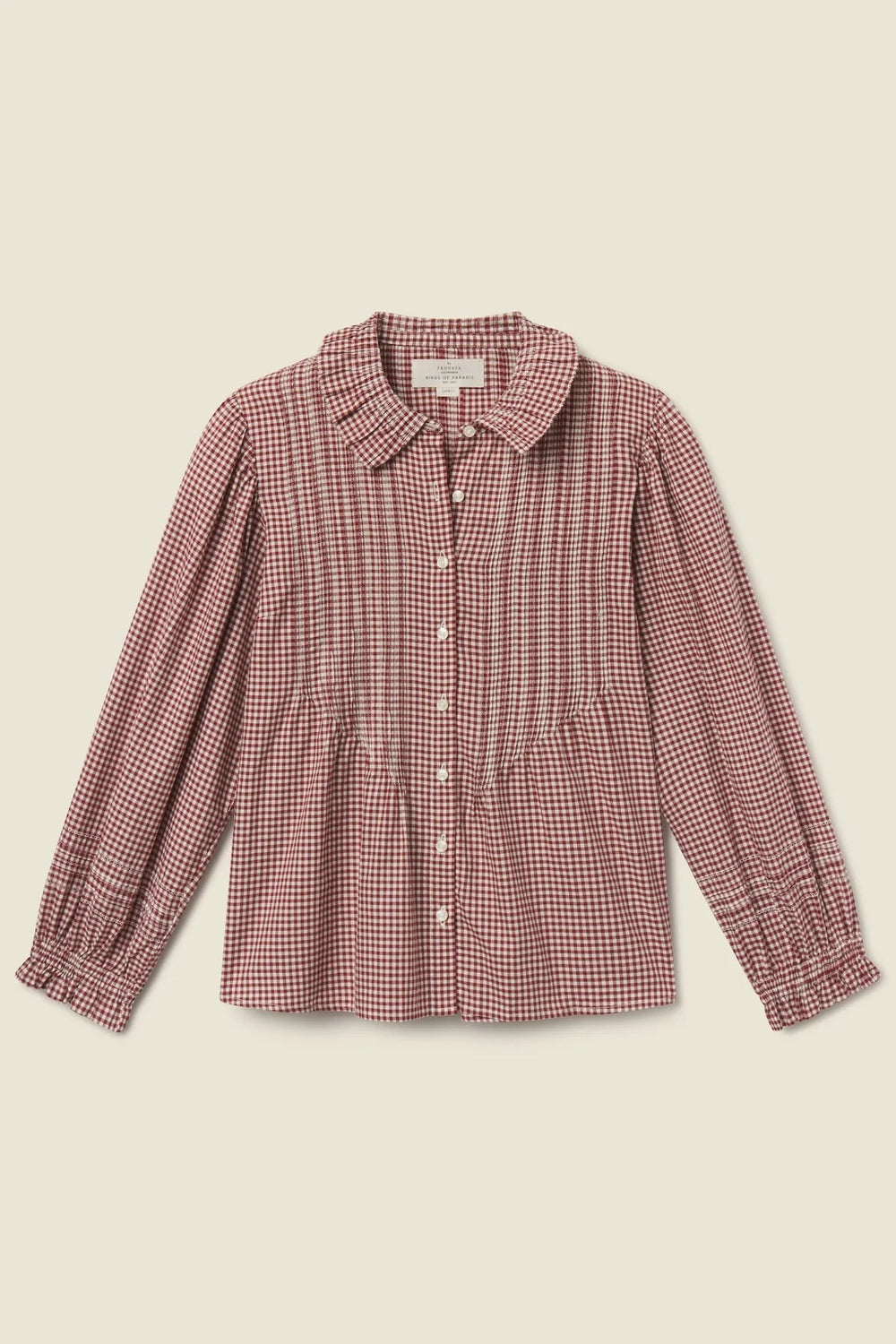 Trovata - Francesca Blouse in Mahogany Check - Kalifornia Jean Bar