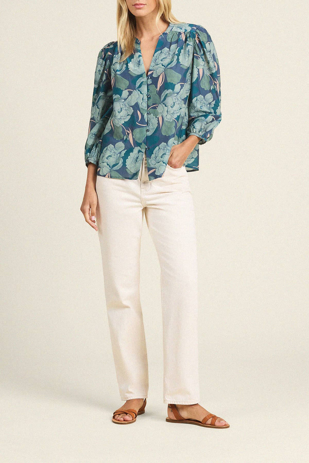 Trovata - Malsey Blouse Hushed Meadow - Kalifornia Jean Bar