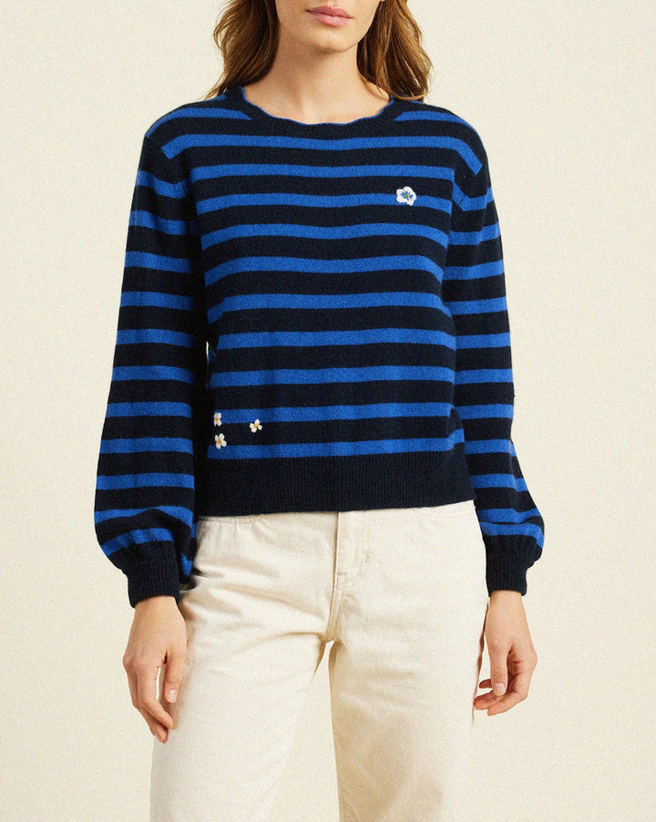 Trovata - Navy/Blue Stripe Ryann Sweater - Kalifornia Jean Bar