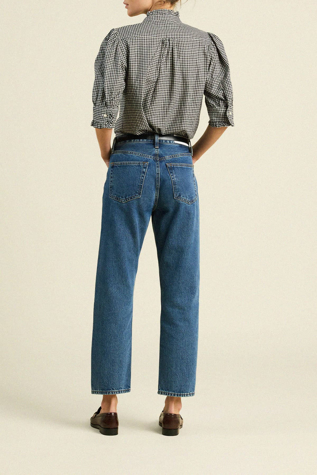 Trovata - Noah Blouse Onyx Check - Kalifornia Jean Bar