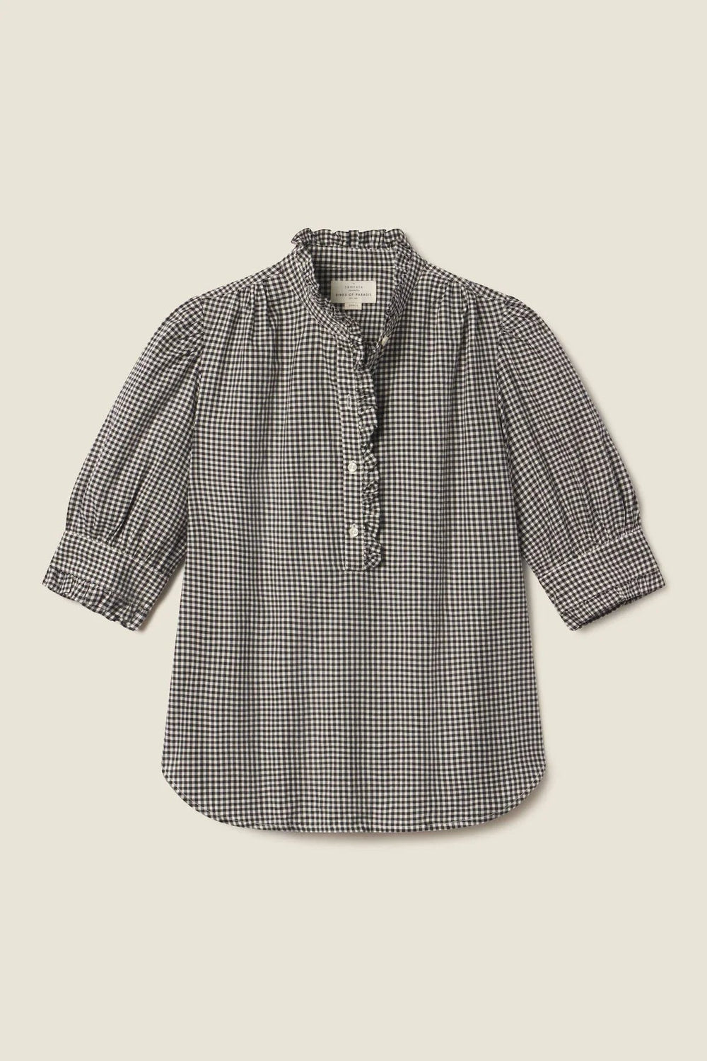 Trovata - Noah Blouse Onyx Check - Kalifornia Jean Bar