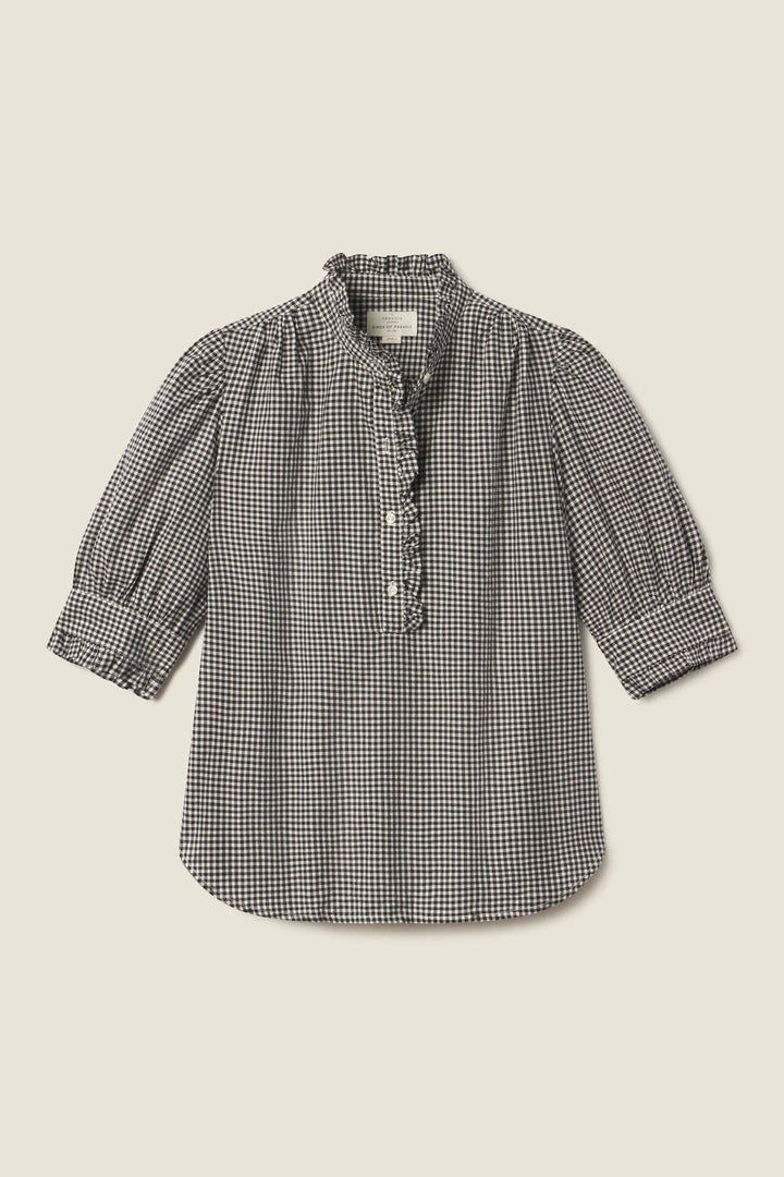 Trovata - Noah Blouse Onyx Check - Kalifornia Jean Bar