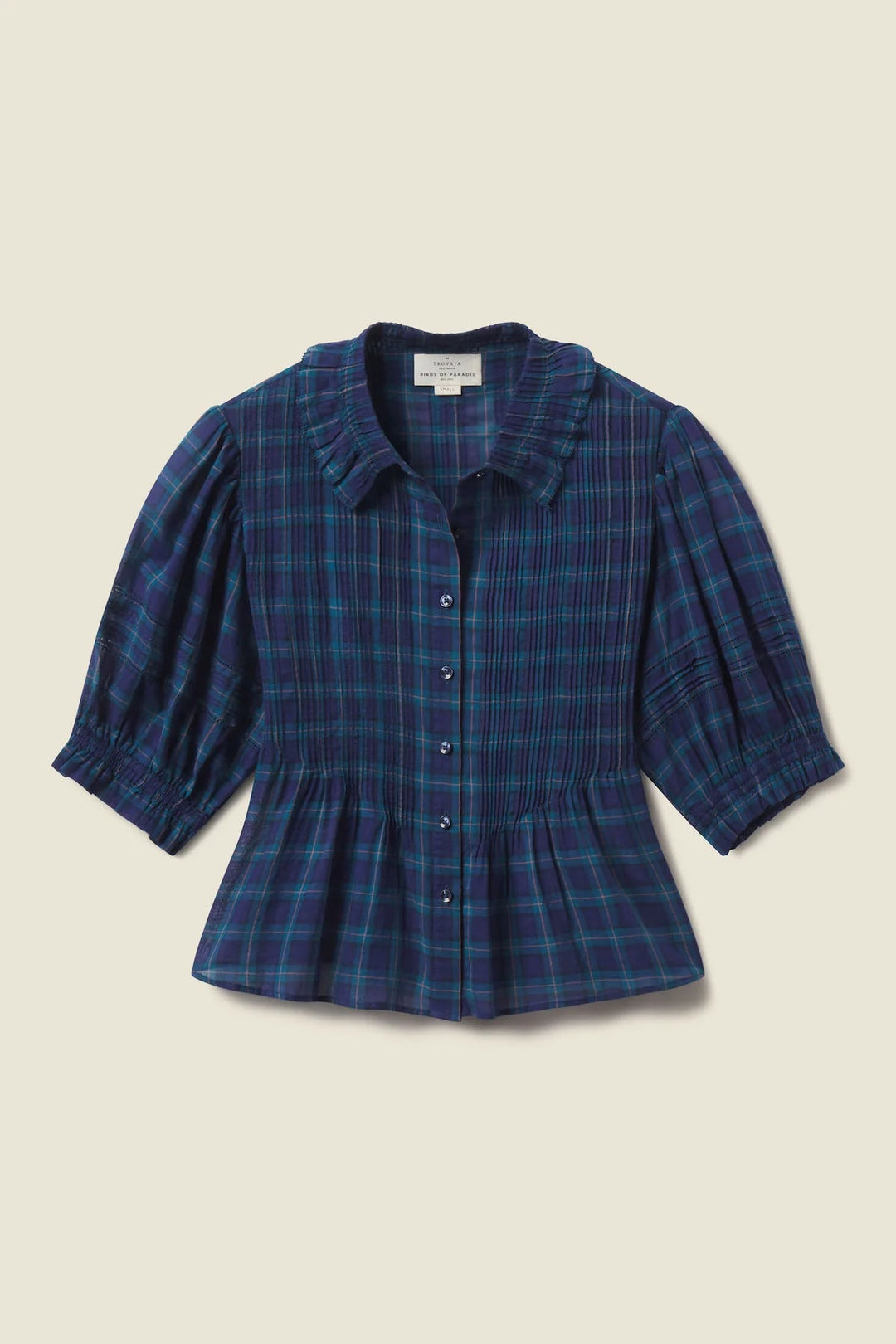 Trovata - Oceanside Plaid Jess Blouse - Kalifornia Jean Bar