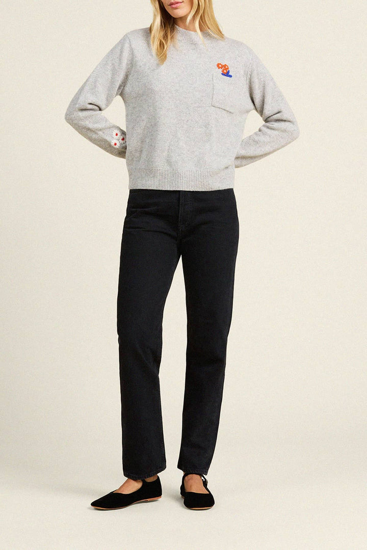 Trovata - Oksana Grey Cashmere Sweater - Kalifornia Jean Bar
