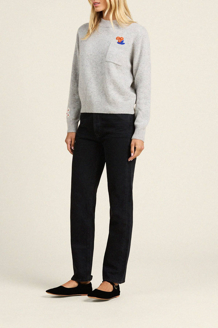 Trovata - Oksana Grey Cashmere Sweater - Kalifornia Jean Bar
