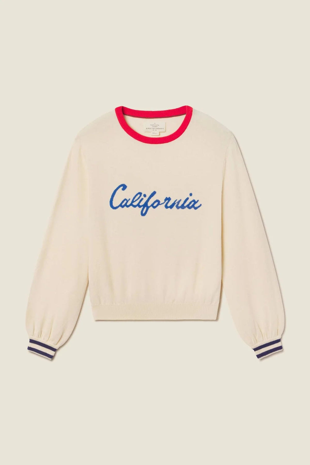Trovata - Ryann Sweater Antique White Blue California - Kalifornia Jean Bar