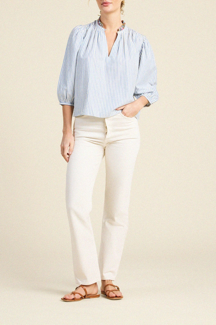 Trovata - Seaside Stripe Orly Blouse - Kalifornia Jean Bar