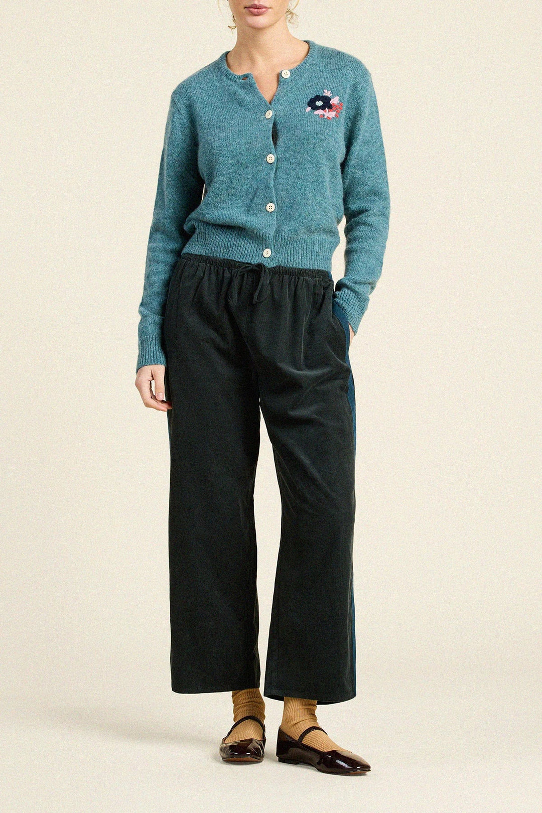Trovata - Teagan Cardigan in Teal - Kalifornia Jean Bar