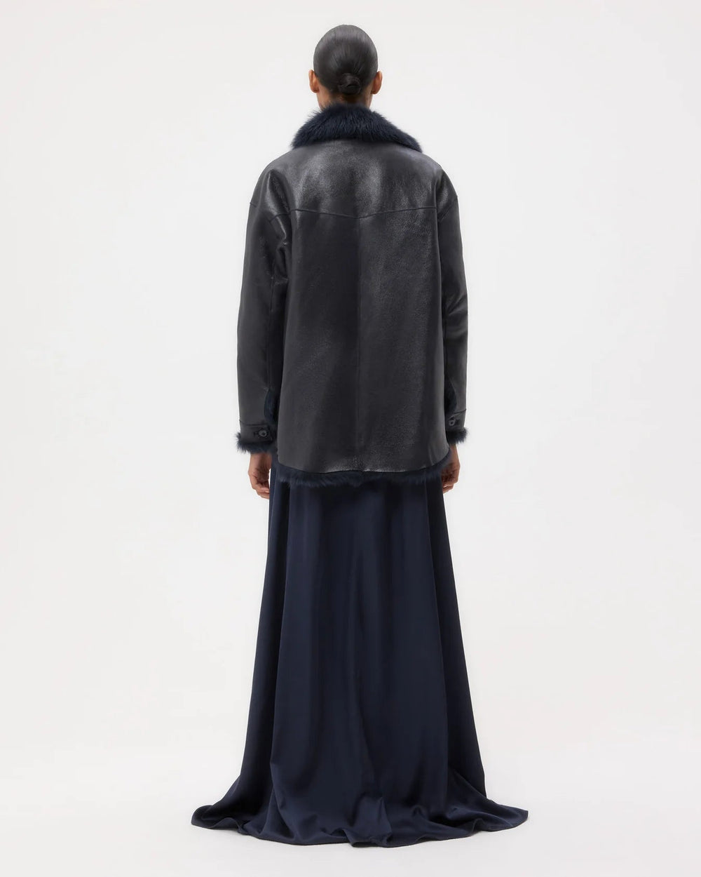 TWP - Aspen Shearling Coat in Midnight - Kalifornia Jean Bar