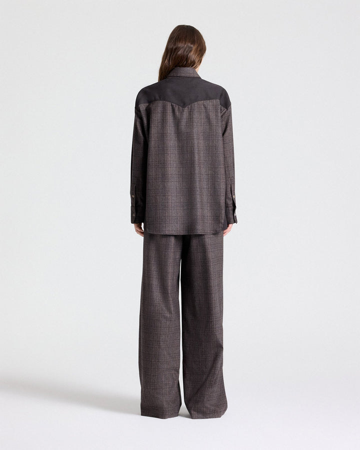 TWP - Austin Shirt - Chocolate Multi / Dark Chocolate - Kalifornia Jean Bar