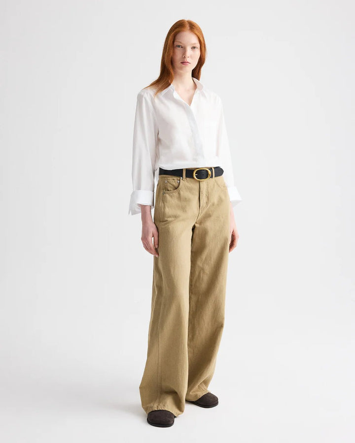 TWP - Boyfriend Superfine Cotton Shirt in White - Kalifornia Jean Bar