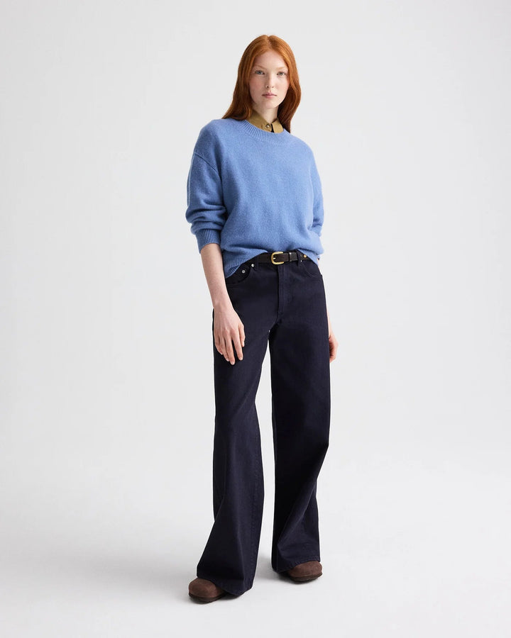 TWP - Country Blue Boy Crewneck Cashmere Sweater - Kalifornia Jean Bar