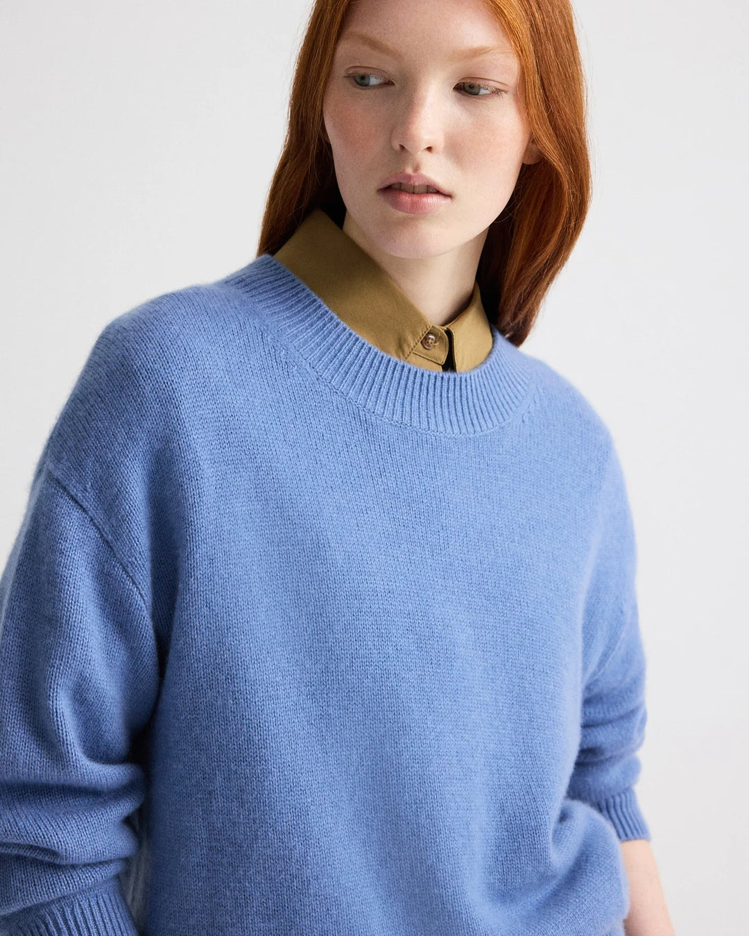 TWP - Country Blue Boy Crewneck Cashmere Sweater - Kalifornia Jean Bar