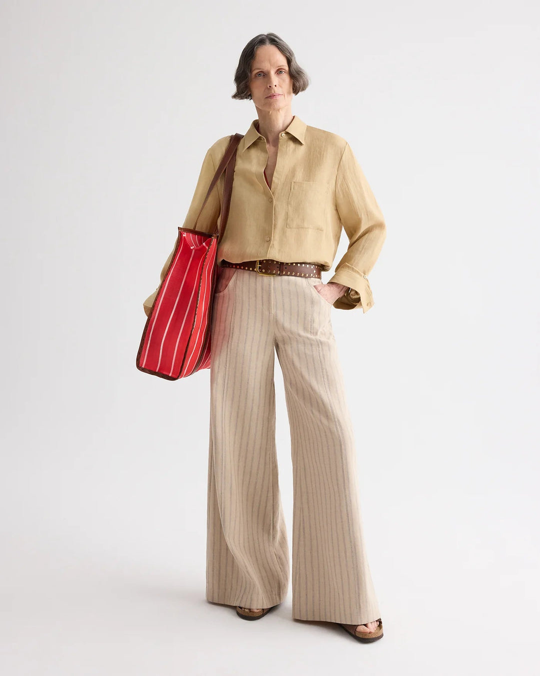 TWP - Demie Linen Pant in Ecru - Kalifornia Jean Bar