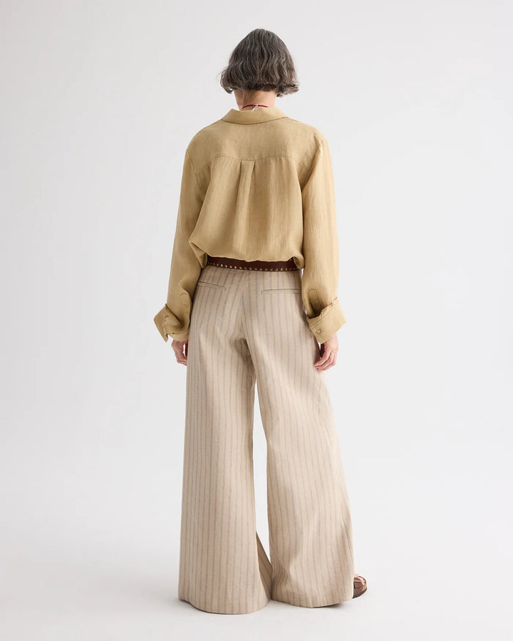 TWP - Demie Linen Pant in Ecru - Kalifornia Jean Bar