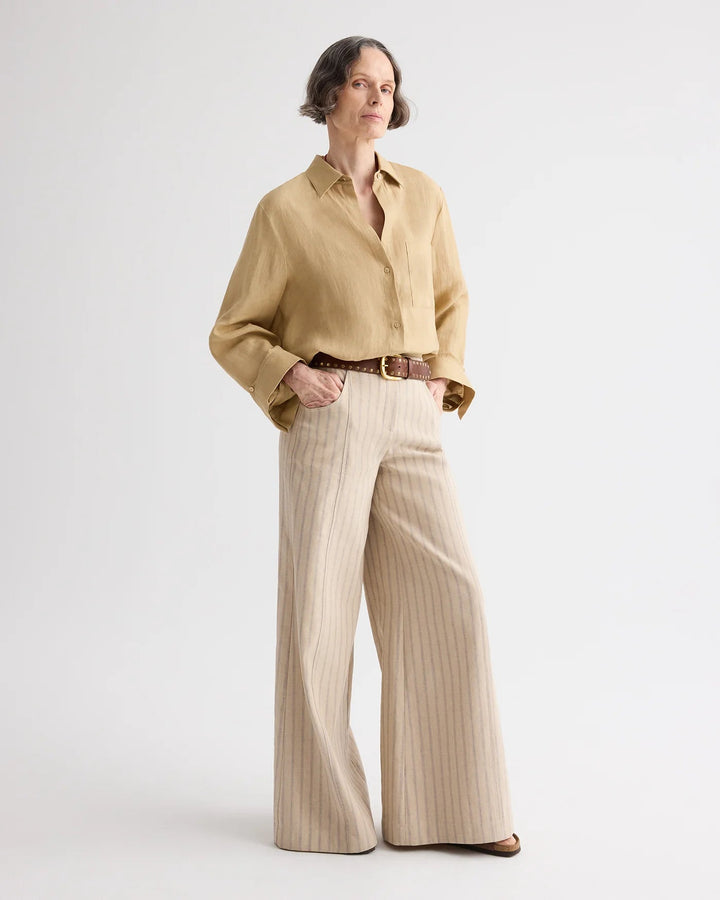 TWP - Demie Linen Pant in Ecru - Kalifornia Jean Bar