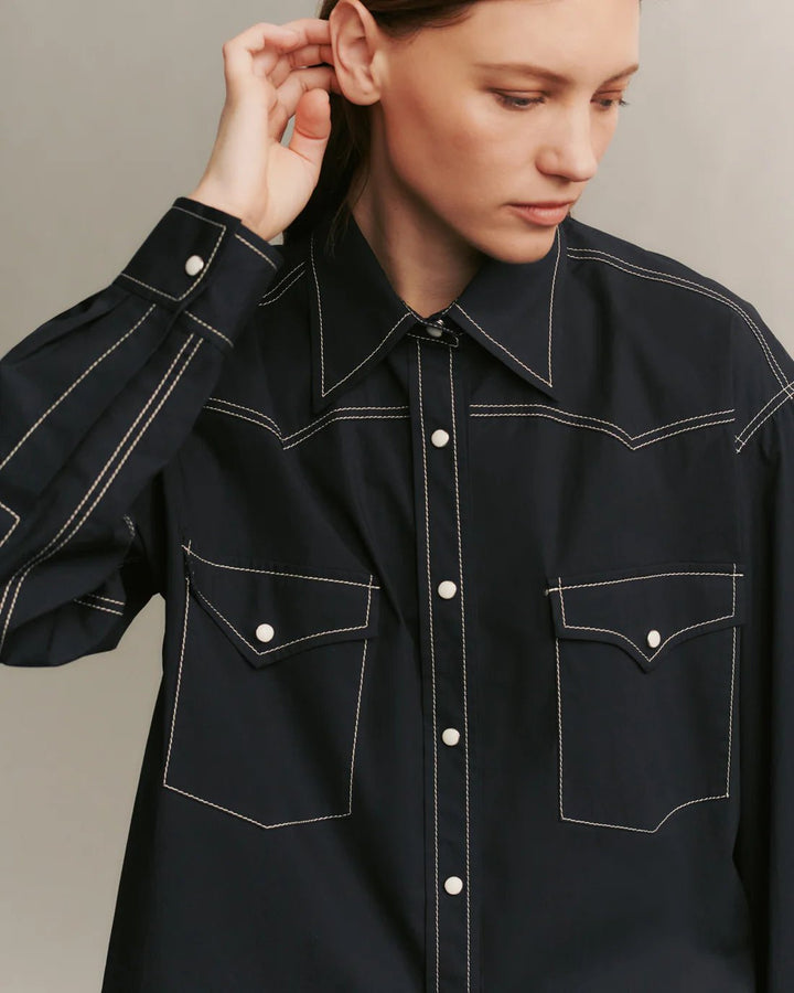 TWP - Dutton Shirt in Midnight - Kalifornia Jean Bar