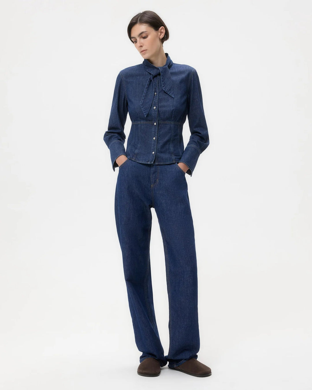 TWP - Fifis Shirt in Dark Stone - Kalifornia Jean Bar