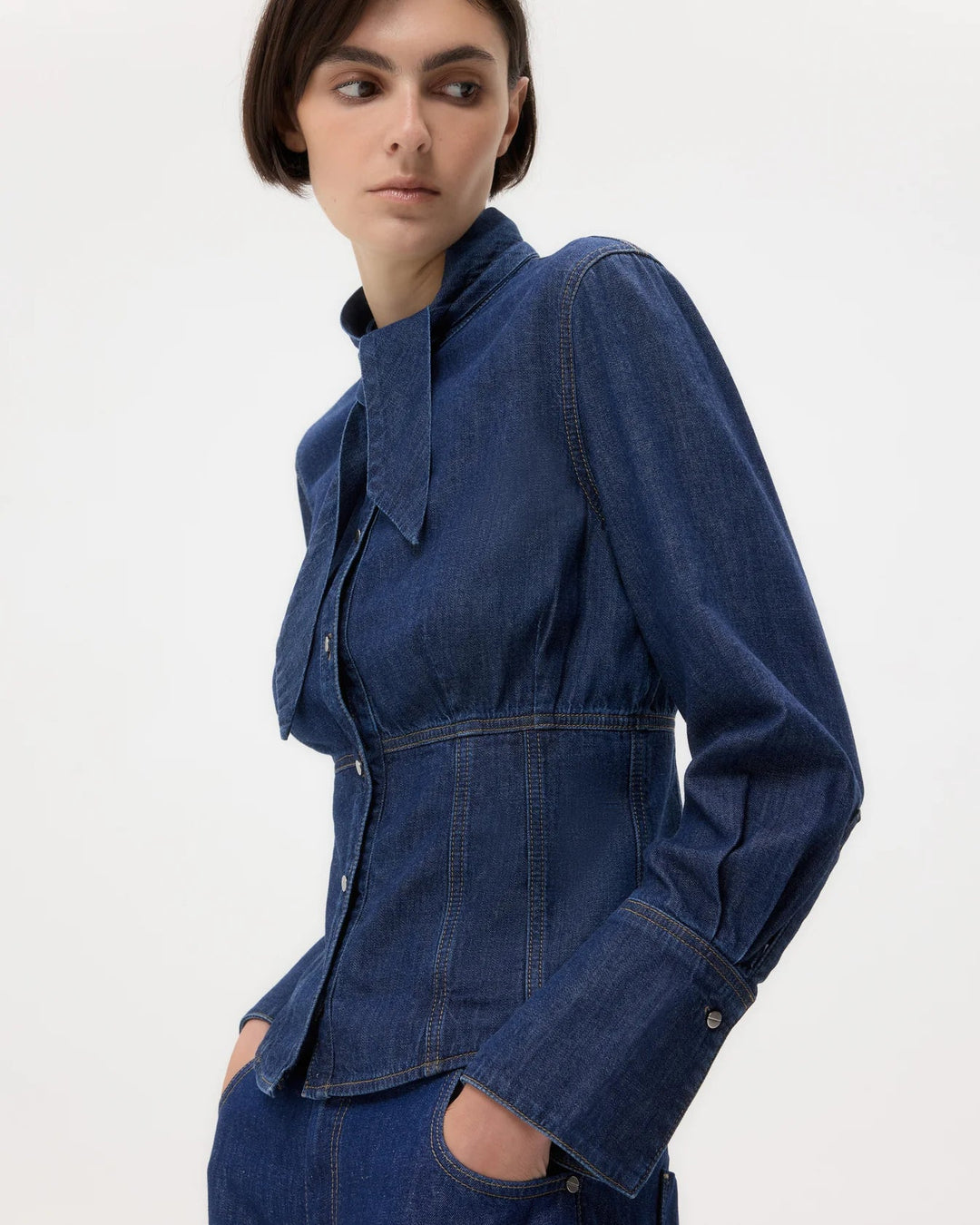 TWP - Fifis Shirt in Dark Stone - Kalifornia Jean Bar