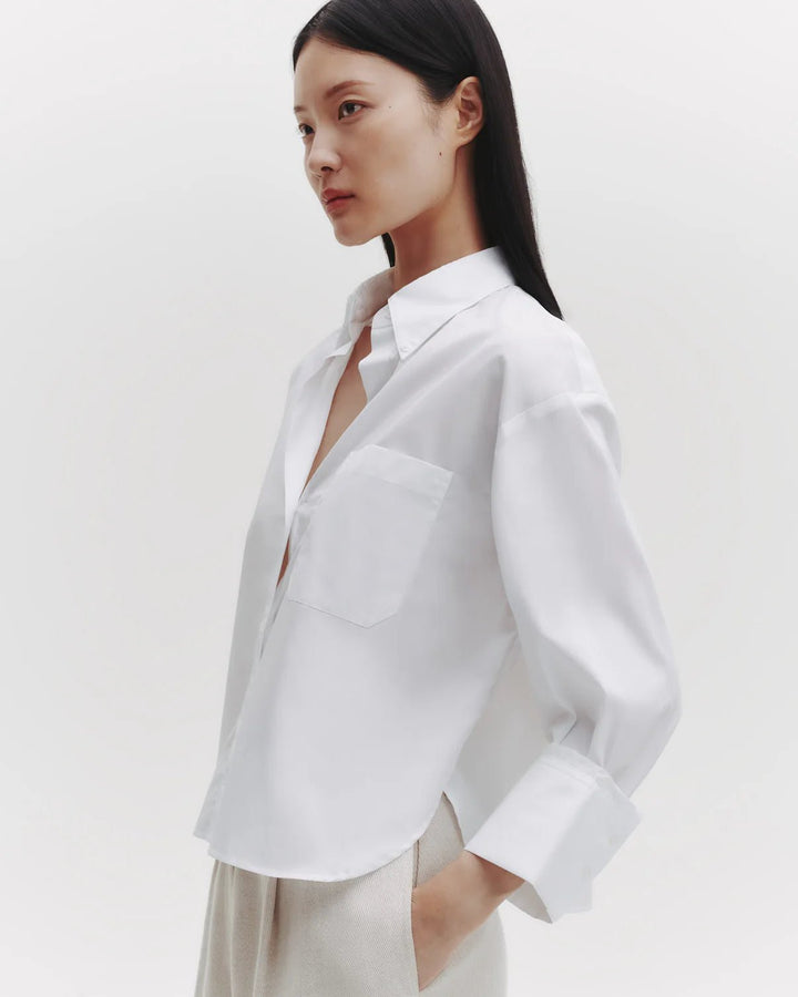 TWP - J.D. in White Oxford Cotton Shirting - Kalifornia Jean Bar