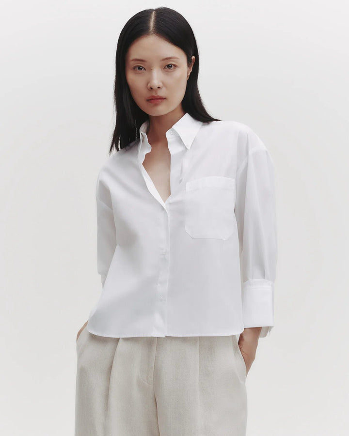 TWP - J.D. in White Oxford Cotton Shirting - Kalifornia Jean Bar