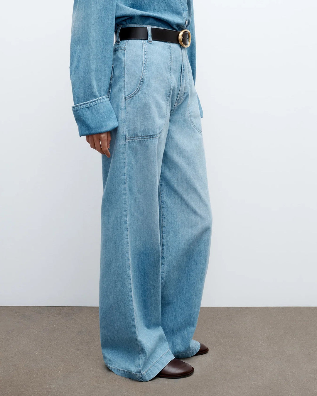 TWP - Mecox Vintage Beach Pant in Linen Cotton Denim - Kalifornia Jean Bar